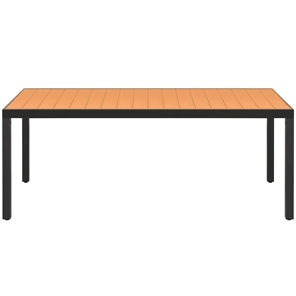42795 vidaXL Garden Table Brown 185x90x74 cm Aluminium and WPC