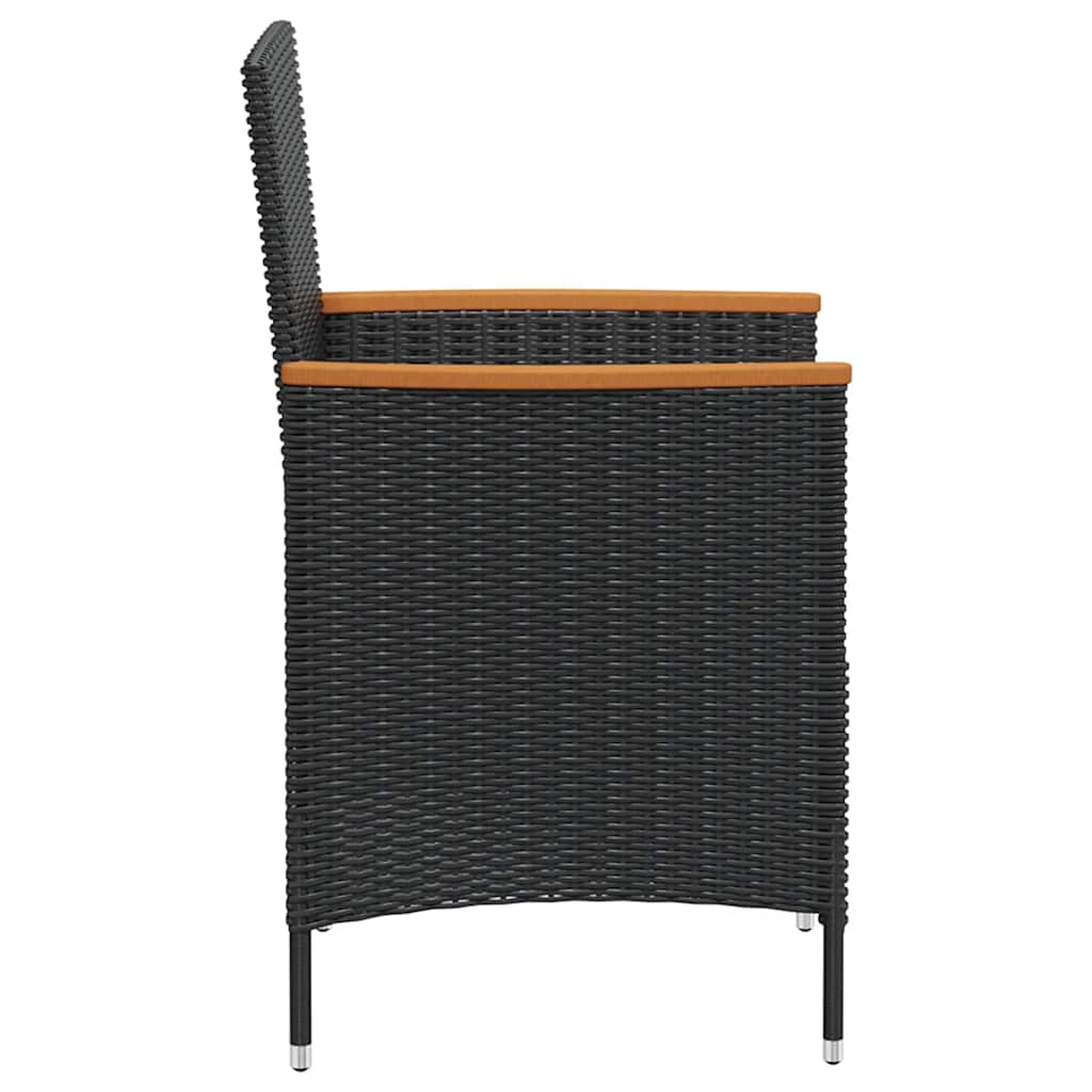 42913 vidaXL 7 Piece Outdoor Dining Set with Cushions Poly Rattan