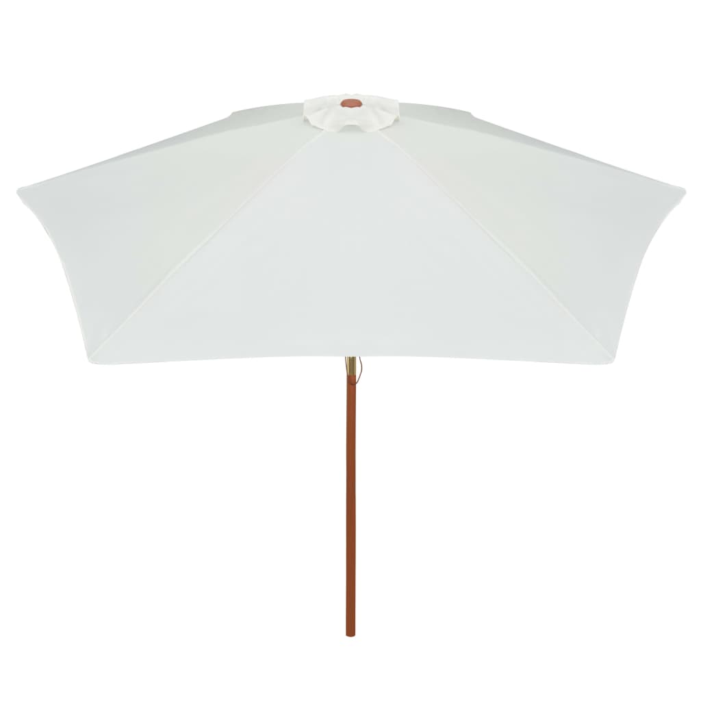 vidaXL Garden Parasol 270x270 cm Wooden Pole Cream White