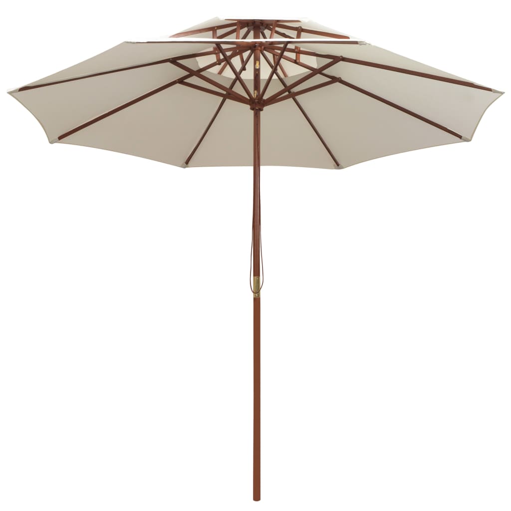 Parasol | Cream White | Polyester cover | Large | Adjustable Armrests