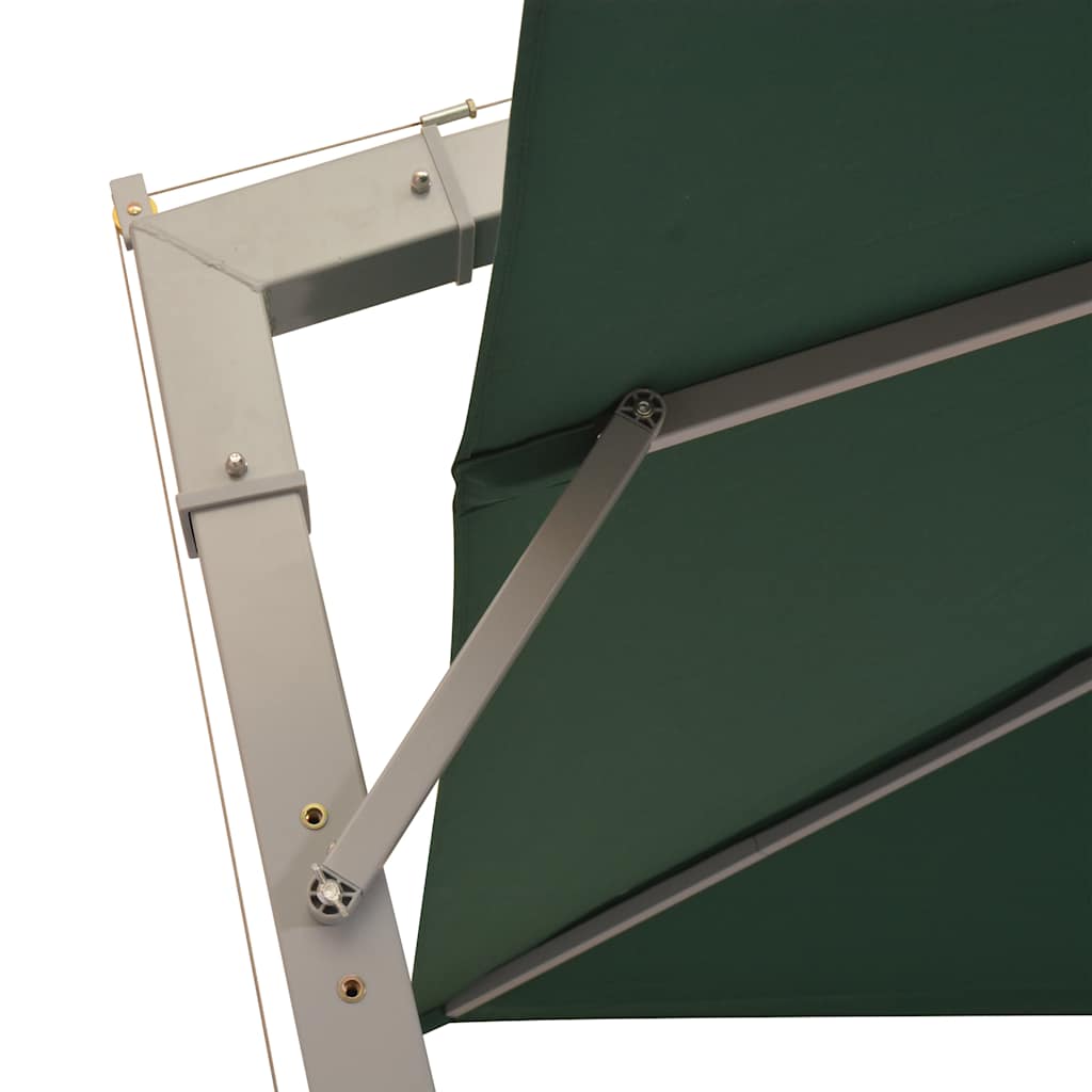 Hanging Garden Parasol 300x300 cm Green Aluminium Pole