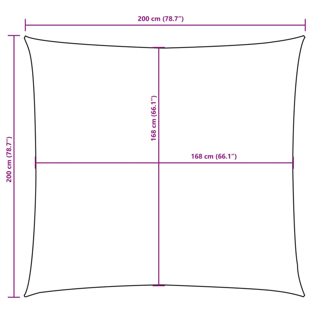 Zonnescherm Zeil Oxford Stof Vierkant 2x2 m Crème