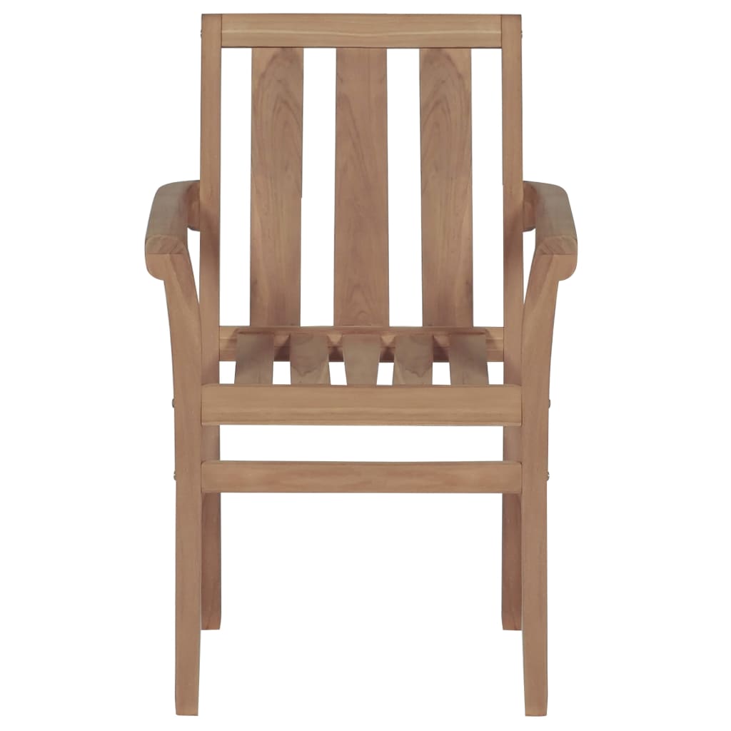 Stackable Chair | Set of 2 | Warm Teak | Teak wood | Standard | Stackable