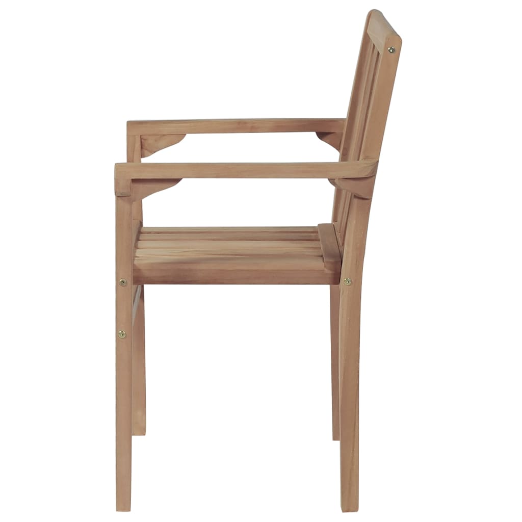 Stackable Chair | Set of 2 | Warm Teak | Teak wood | Standard | Stackable