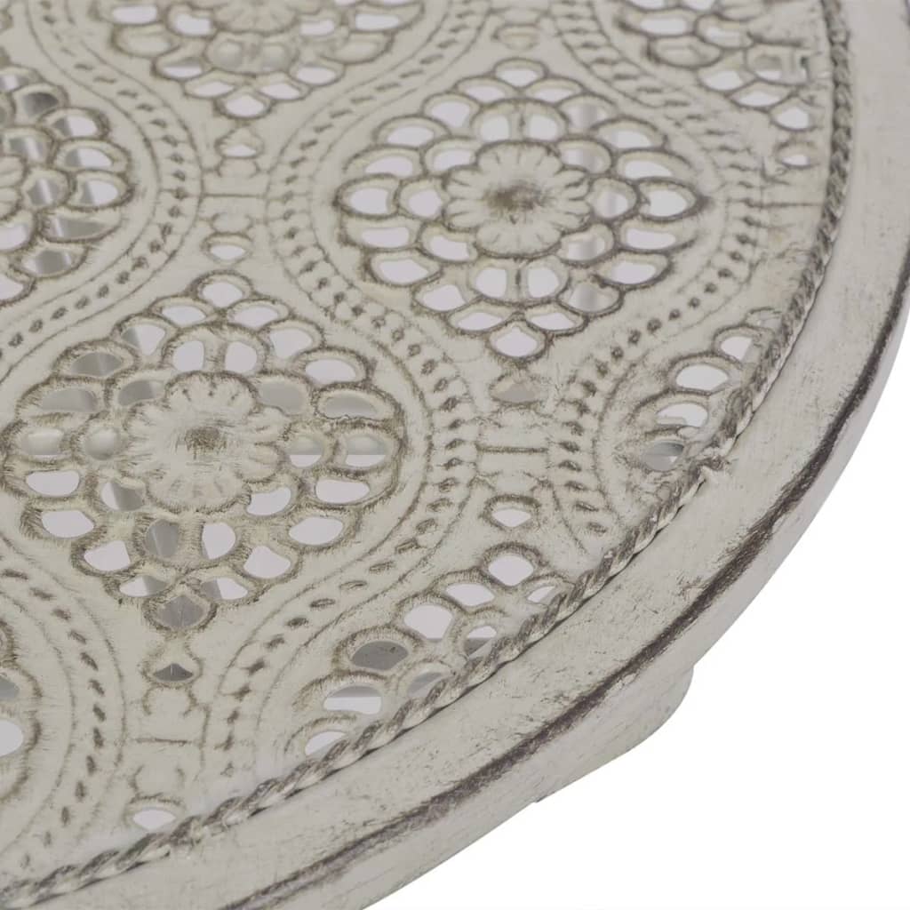 vidaXL 3 Piece Bistro Set Steel Grey