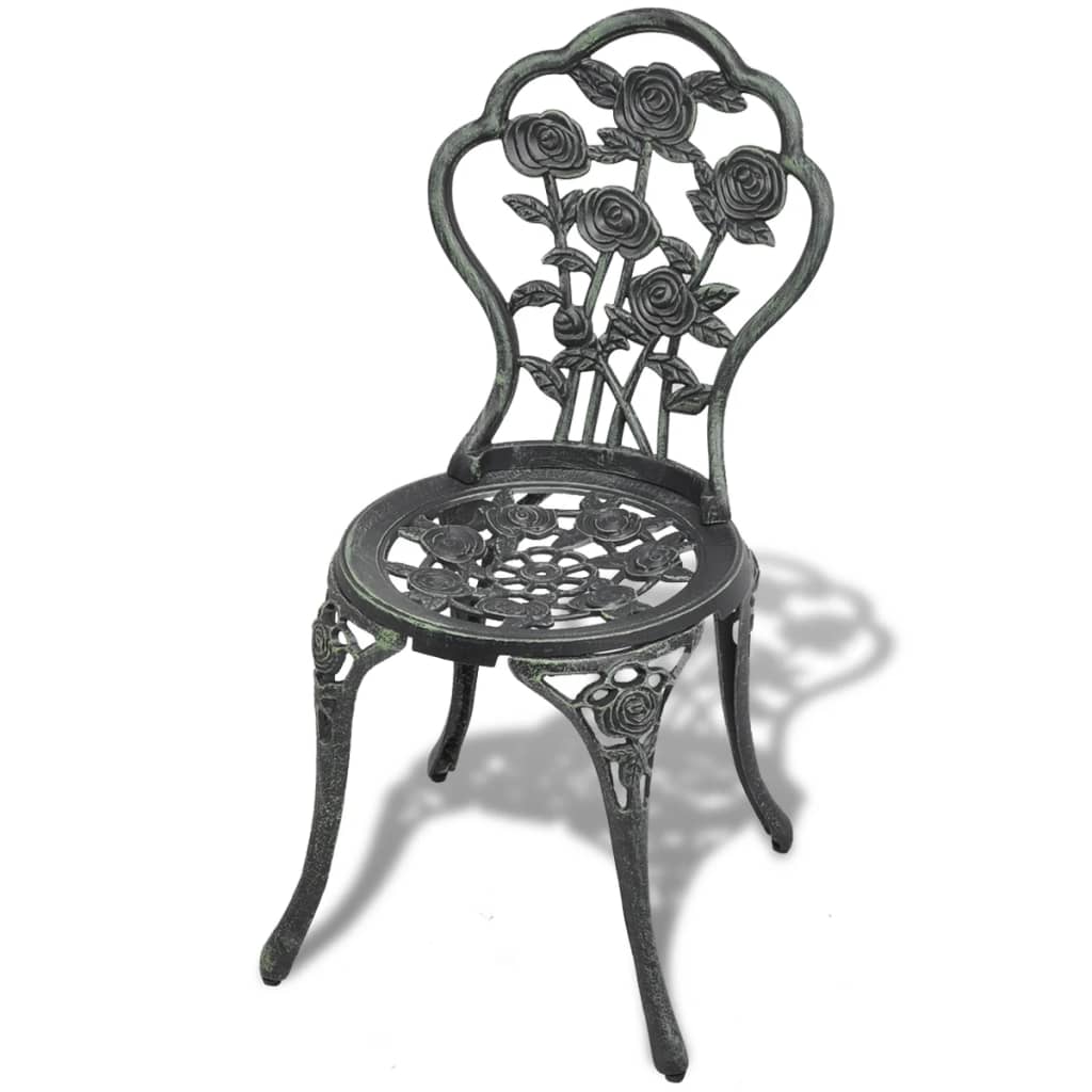 Garden Chair |  Set of 2 | Green | Cast aluminium, cast iron | Standard