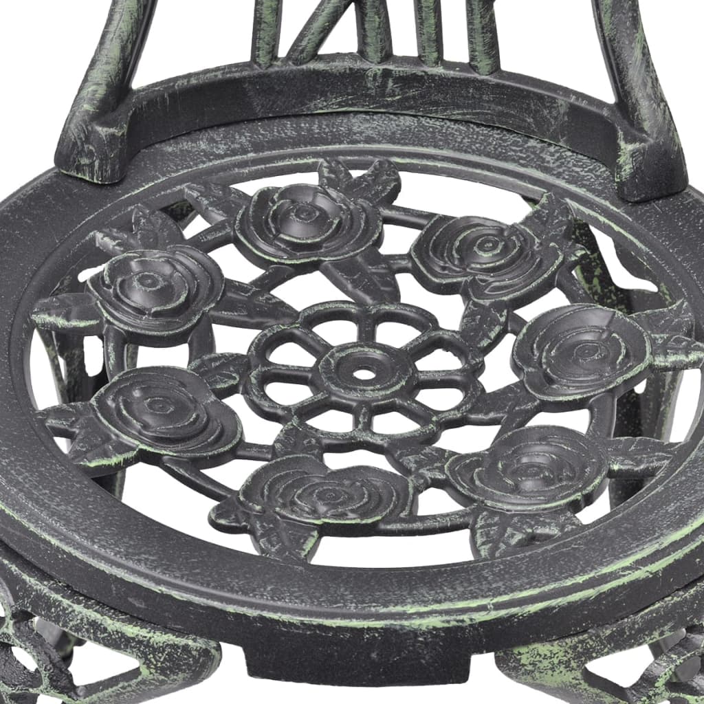 Garden Chair |  Set of 2 | Green | Cast aluminium, cast iron | Standard