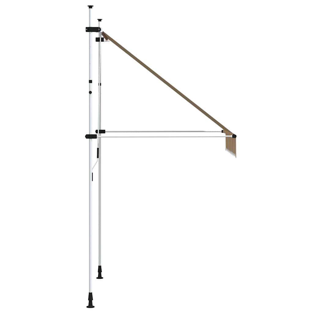 43225 vidaXL Manual Retractable Awning 150 cm Yellow and Blue Stripes