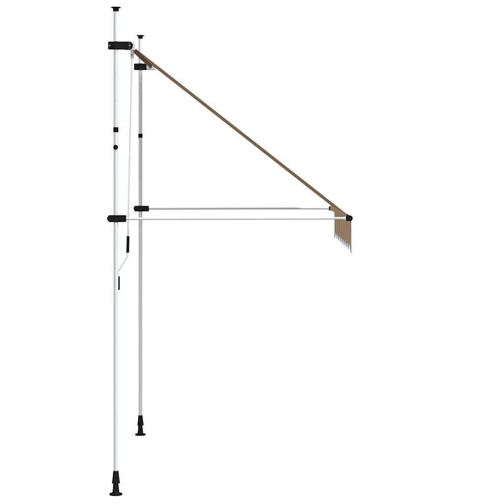 43226 vidaXL Manual Retractable Awning 200 cm Yellow and Blue Stripes