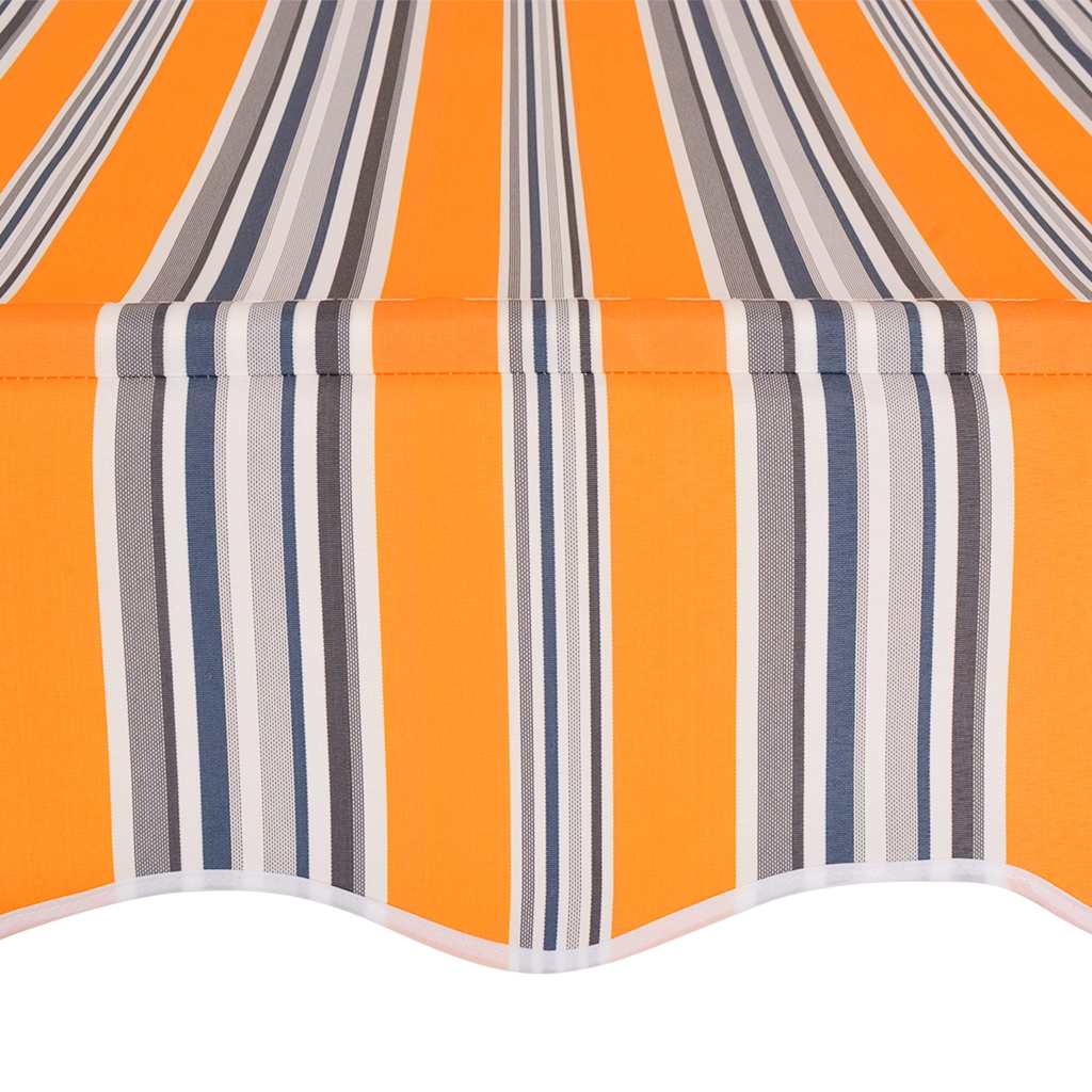 Manual Retractable Awning 400 cm Yellow and Blue Stripes