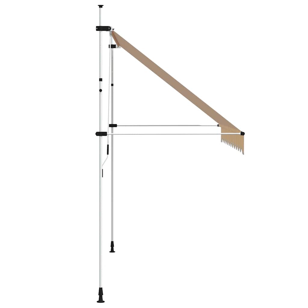 Manual Retractable Awning 300 cm Orange and White Stripes