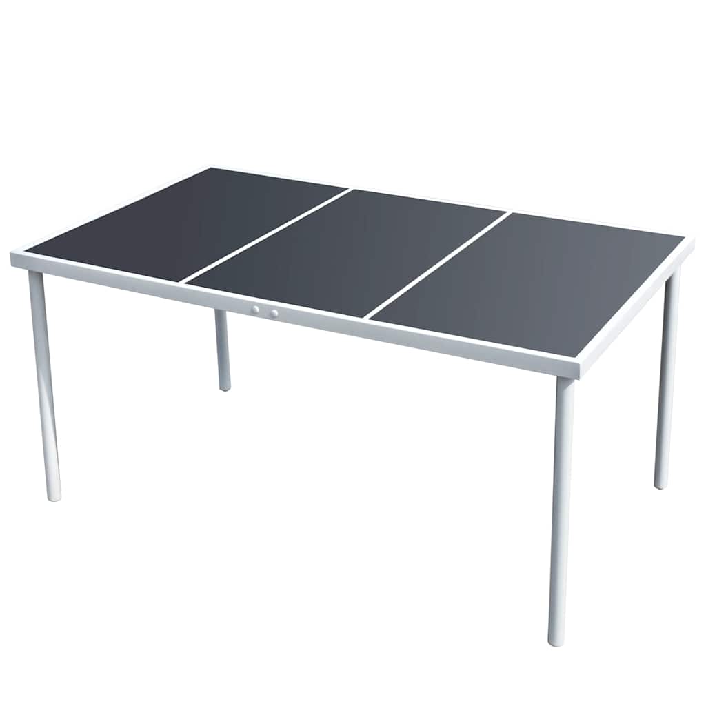43305 vidaXL Garden Table 150x90x74 cm Black Steel