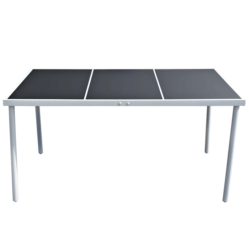 43305 vidaXL Garden Table 150x90x74 cm Black Steel