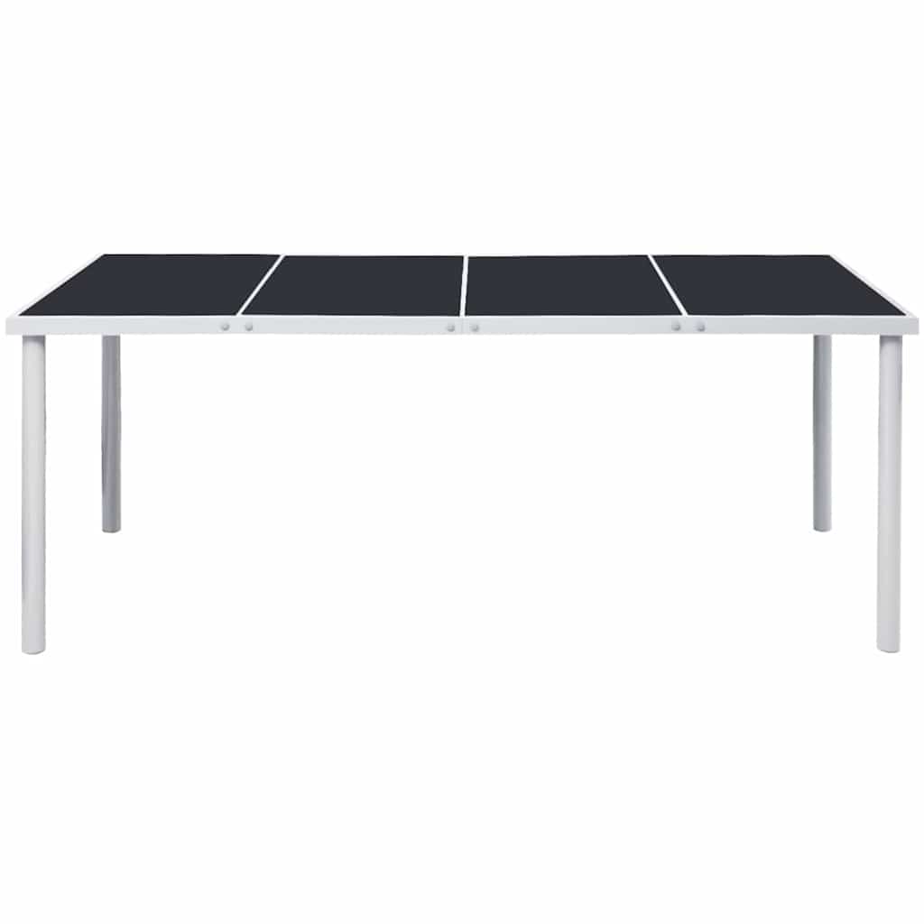 43307 vidaXL Garden Table 190x90x74 cm Black Steel