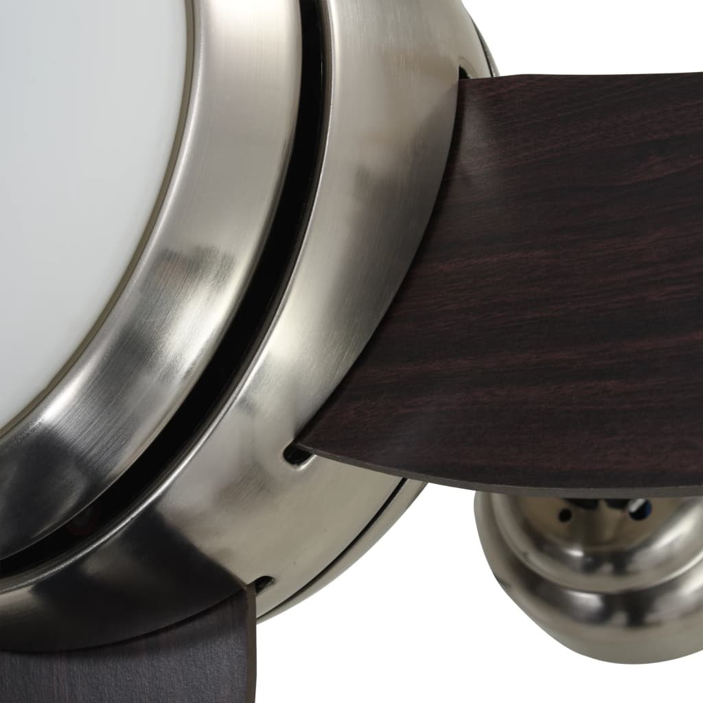 Ornate Ceiling Fan with Light 128 cm Brown