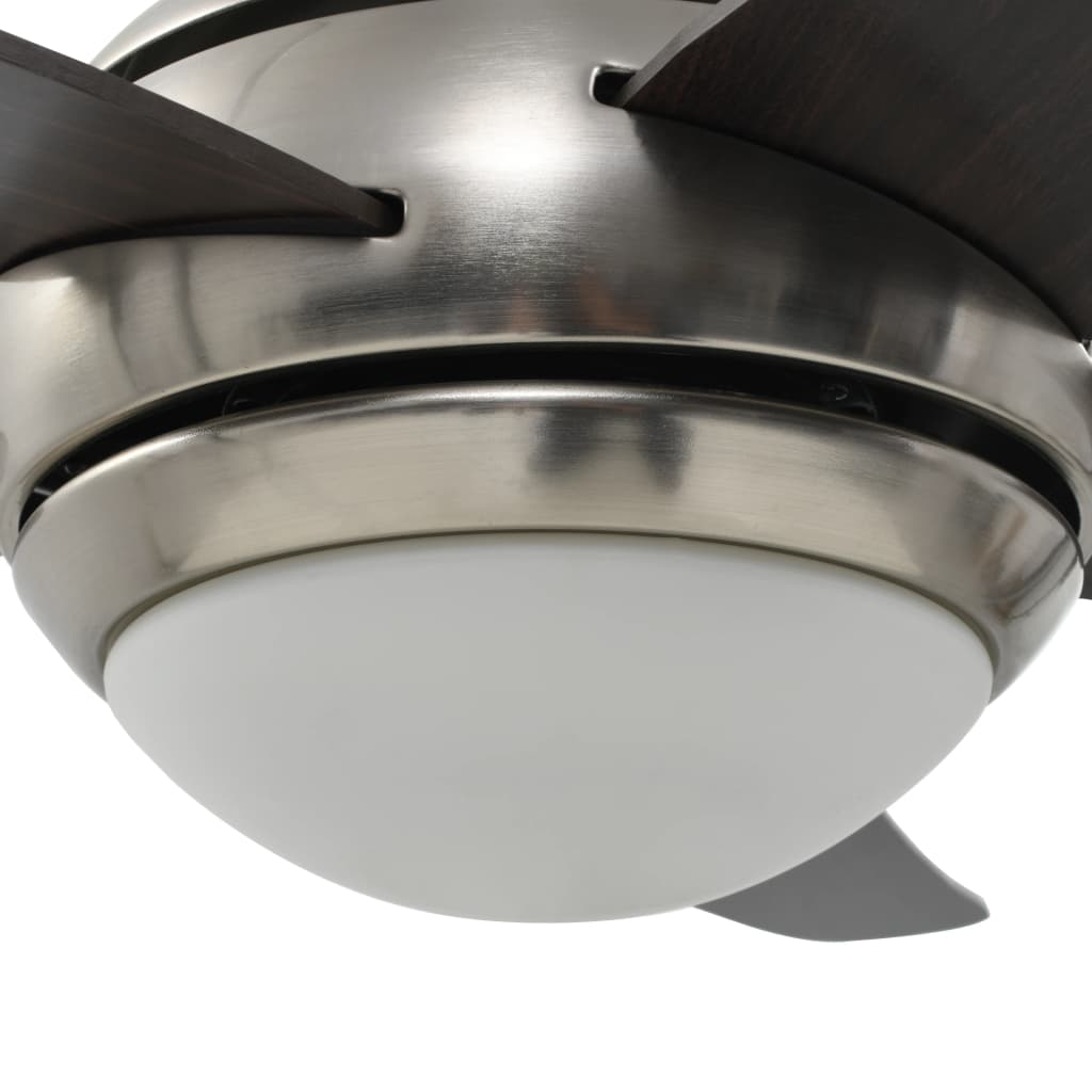 Ornate Ceiling Fan with Light 128 cm Brown