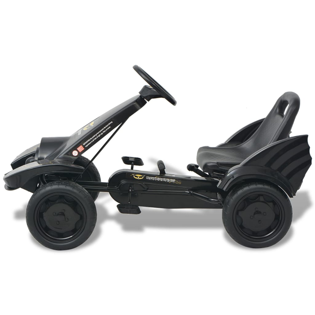 vidaXL Pedal Go Kart with Adjustable Seat Black