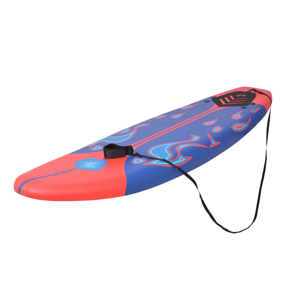 91258 vidaXL Surfboard Blue and Red 170 cm
