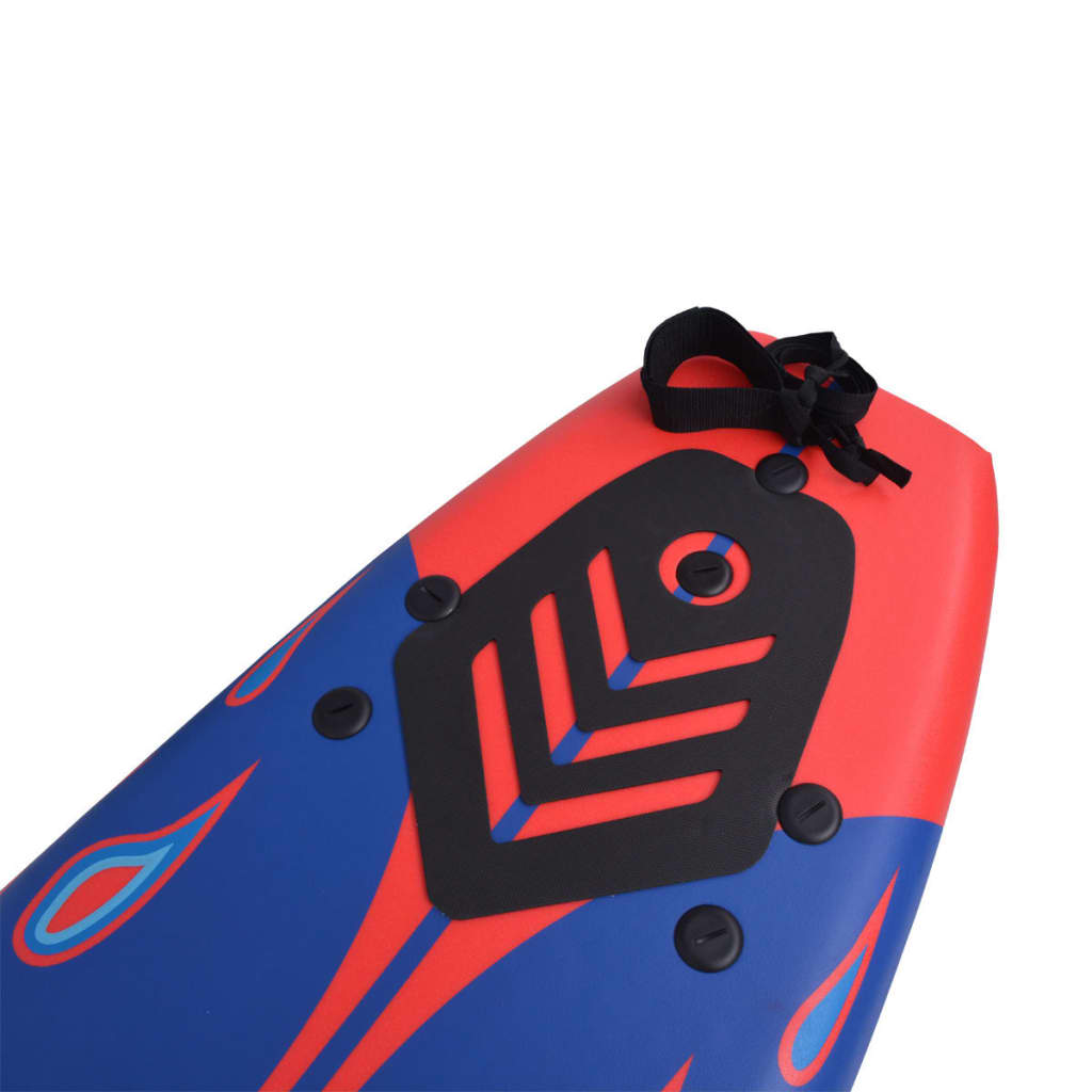 91258 vidaXL Surfboard Blue and Red 170 cm