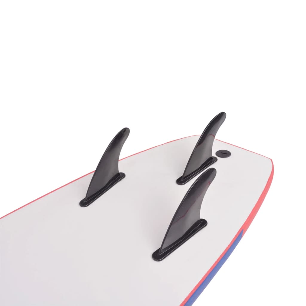91258 vidaXL Surfboard Blue and Red 170 cm