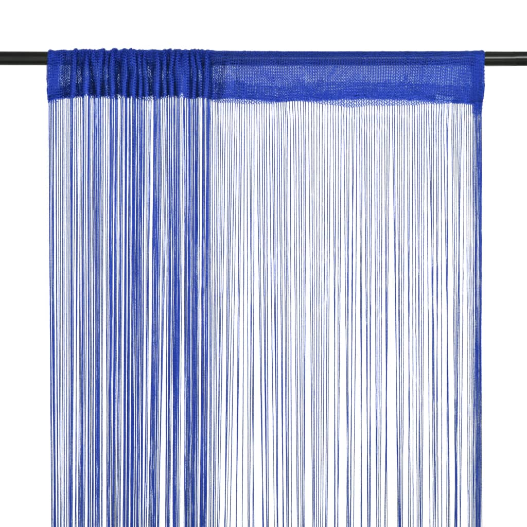 vidaXL String Curtains 2 pcs 100x250 cm Blue