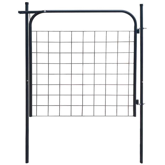142293 vidaXL Garden Fence Gate 100x100 cm Anthracite