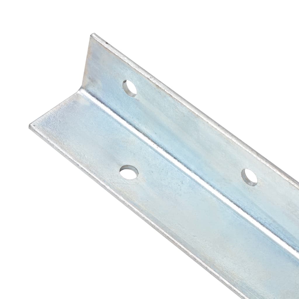 L-shaped Ground Anchors 2 pcs Galvanised Steel 5x5x50 cm