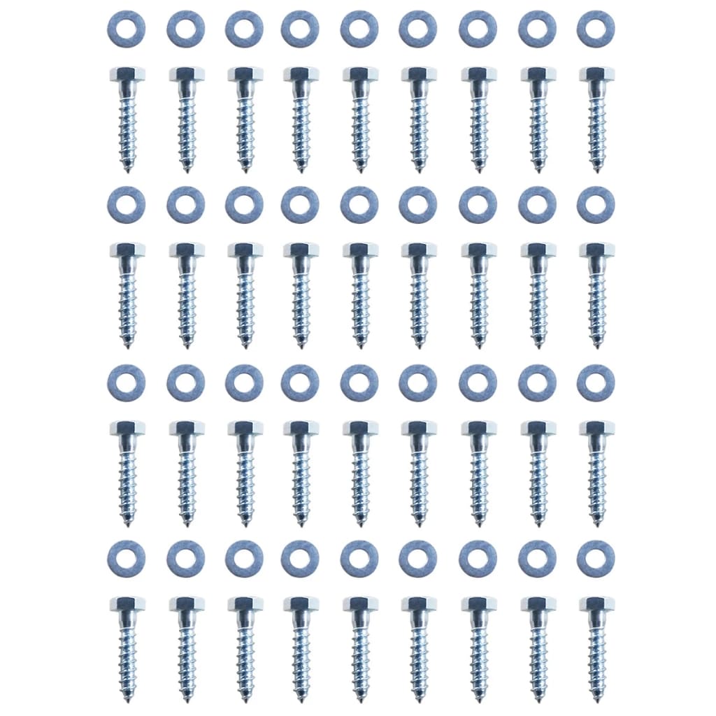 L-shaped Ground Anchors 12 pcs Galvanised Steel 5x5x50 cm