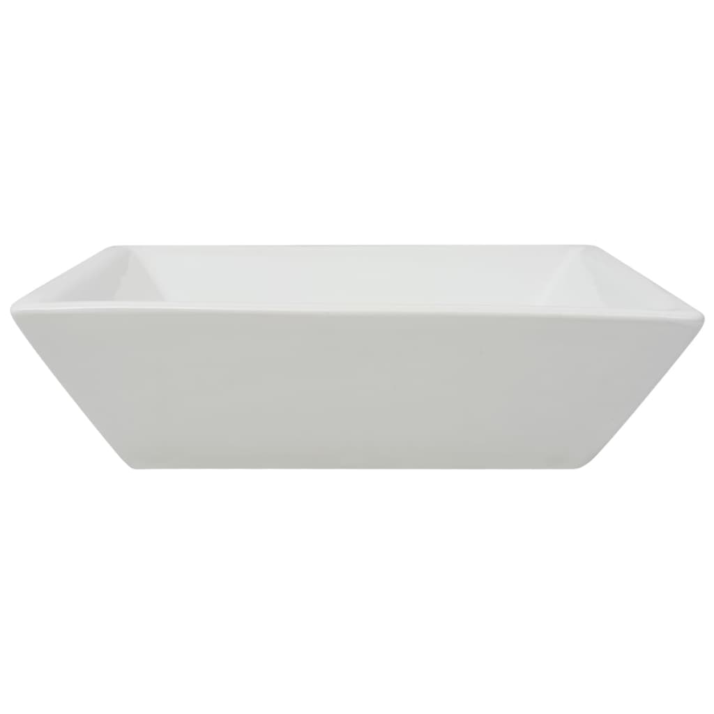 vidaXL Basin Square Ceramic White 41.5x41.5x12 cm