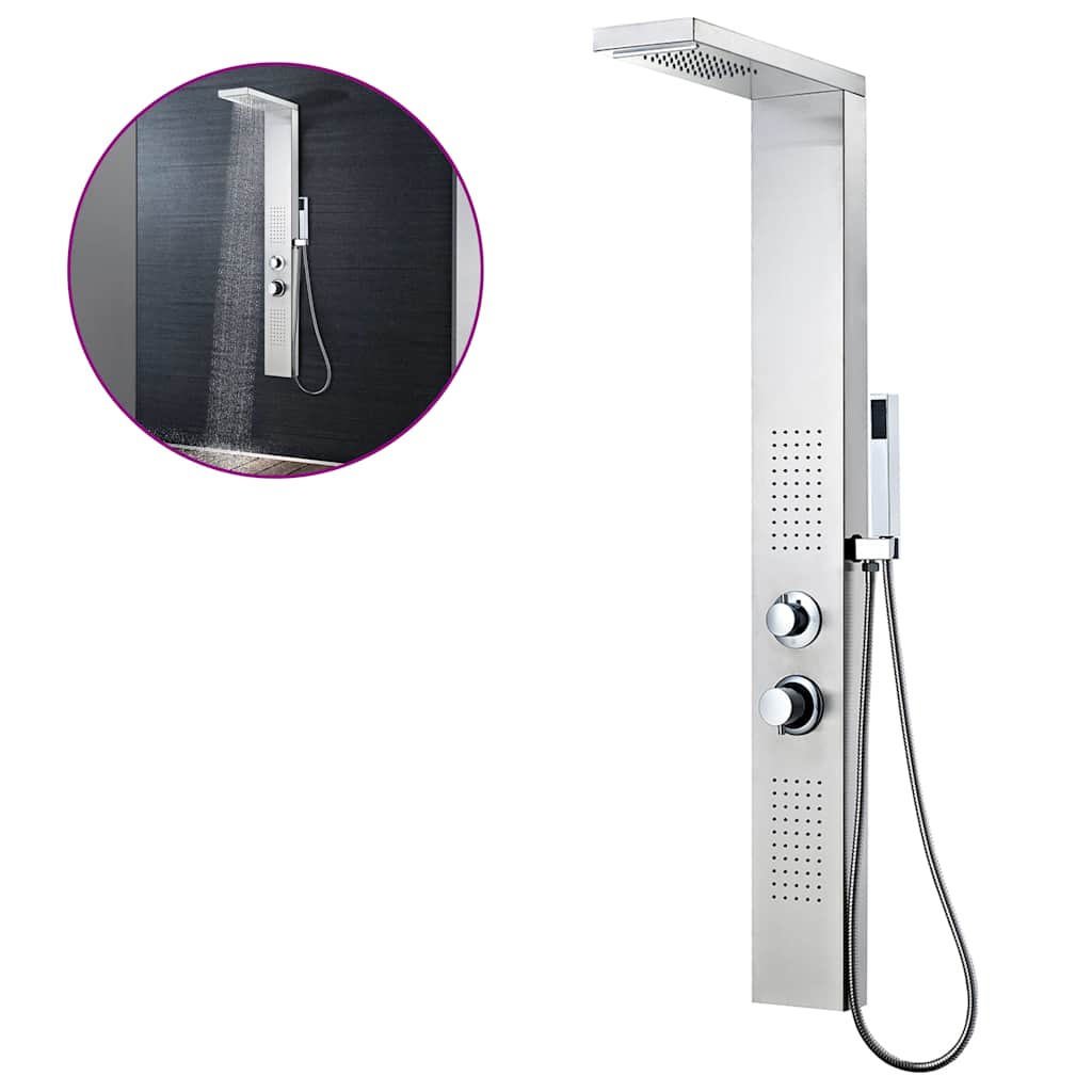 Shower Panel System Stainless Steel Square