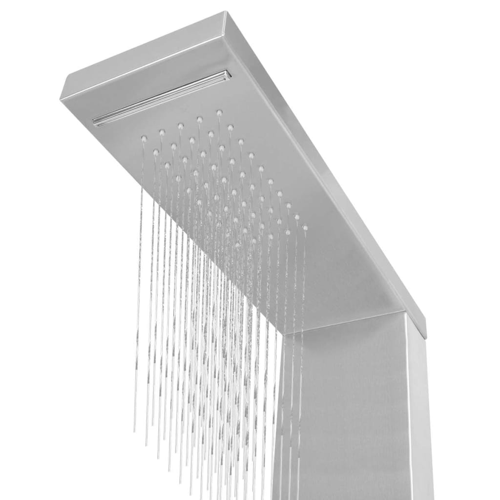 vidaXL Shower Panel System Stainless Steel Square