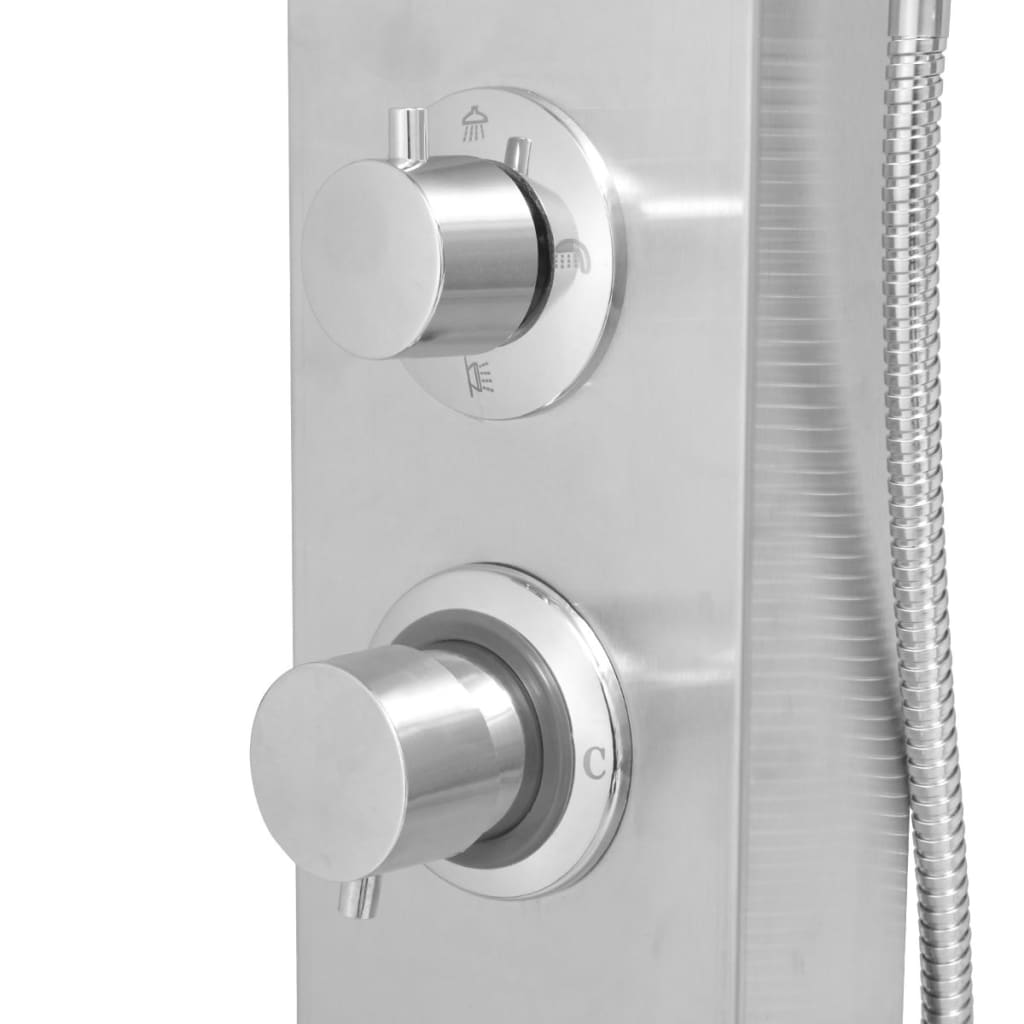 vidaXL Shower Panel System Stainless Steel Square