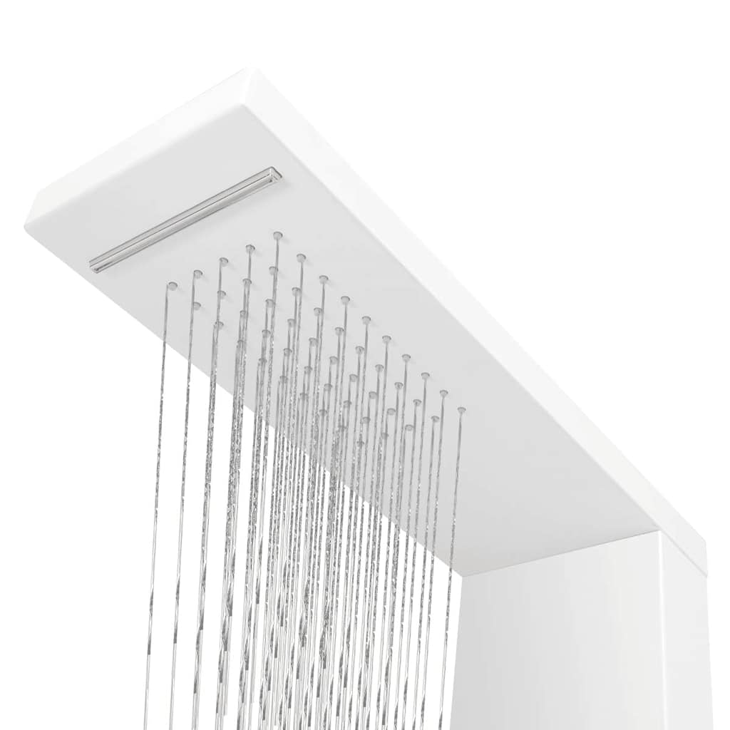 142372 vidaXL Shower Panel System Aluminium Matte White