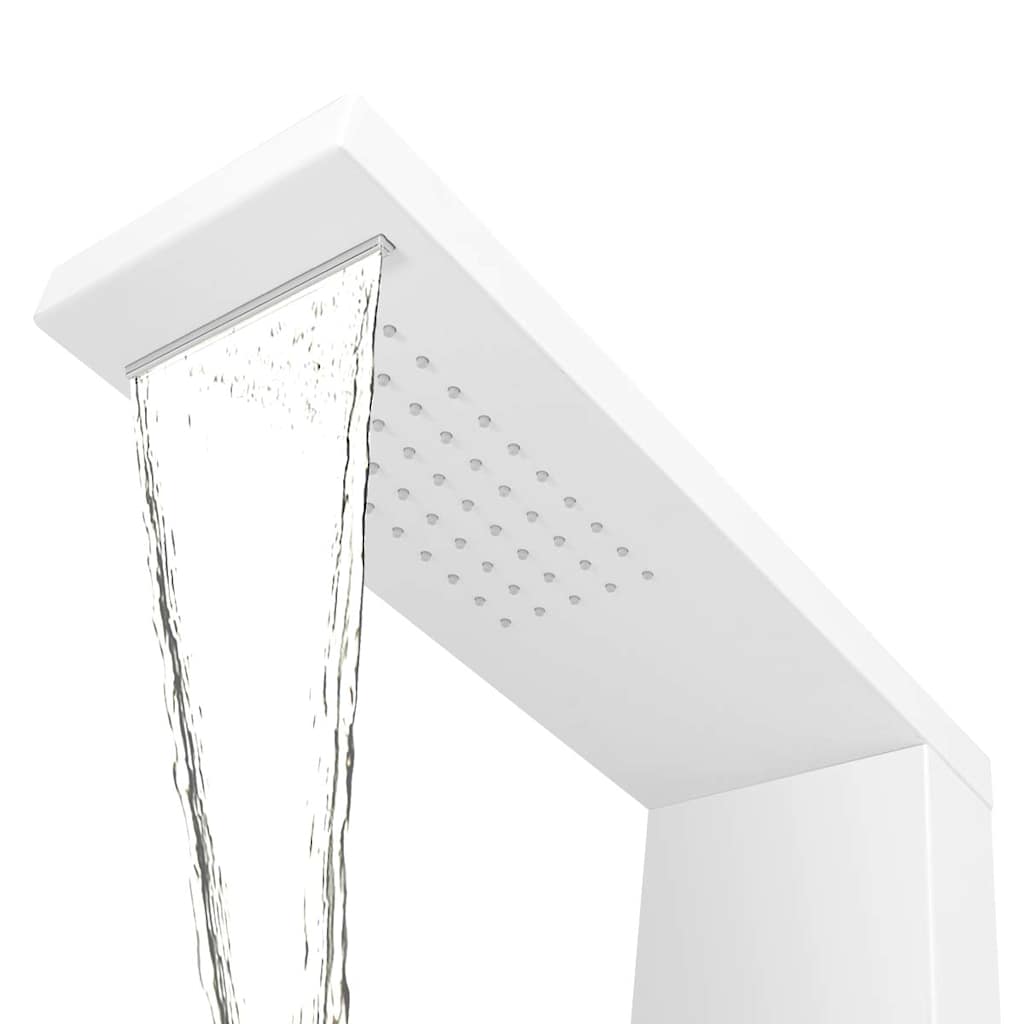 142372 vidaXL Shower Panel System Aluminium Matte White