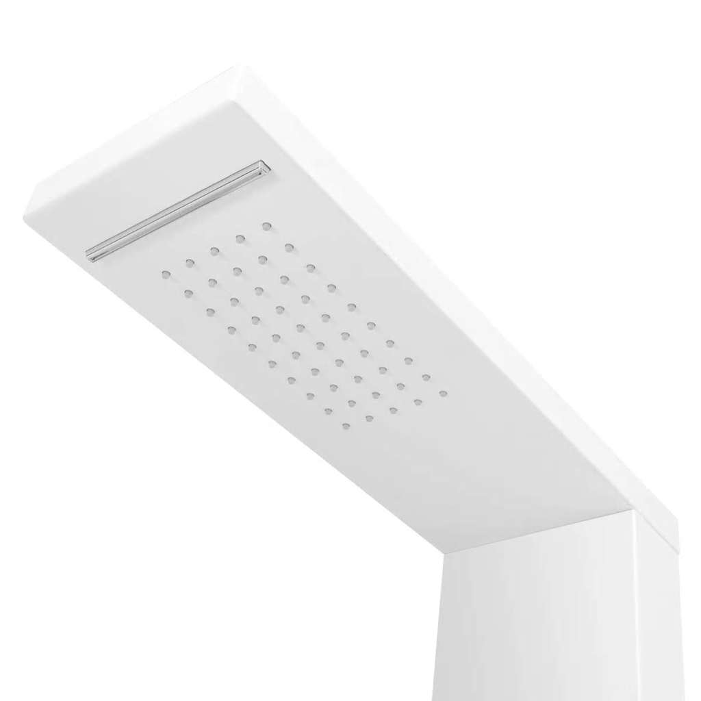 142372 vidaXL Shower Panel System Aluminium Matte White