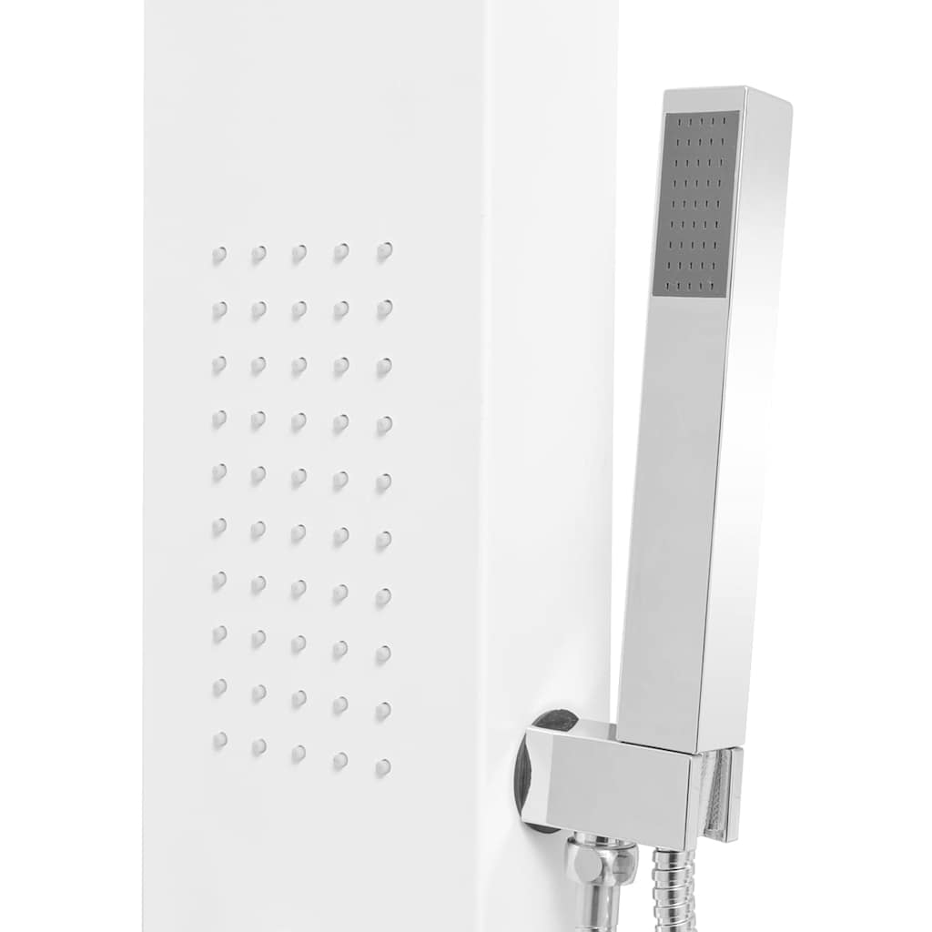142372 vidaXL Shower Panel System Aluminium Matte White
