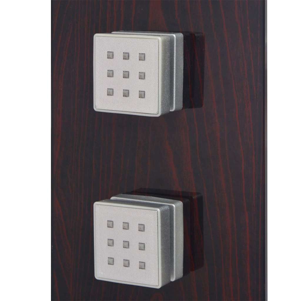142374 vidaXL Shower Panel System Glass Brown