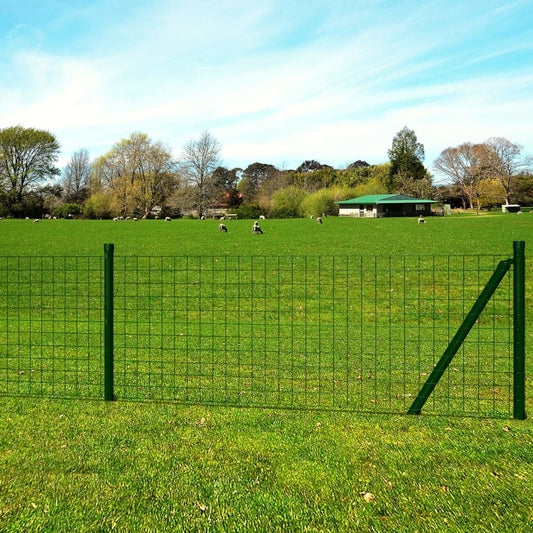 vidaXL Euro Fence Steel 25x0.8 m Green