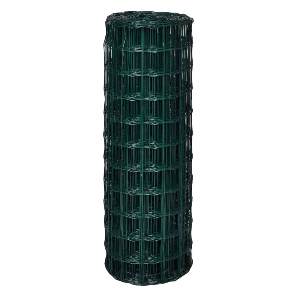 vidaXL Euro Fence Steel 25x1.7 m Green