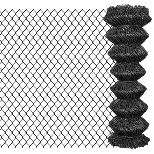 vidaXL Chain Link Fence Steel 15x1.25 m Grey