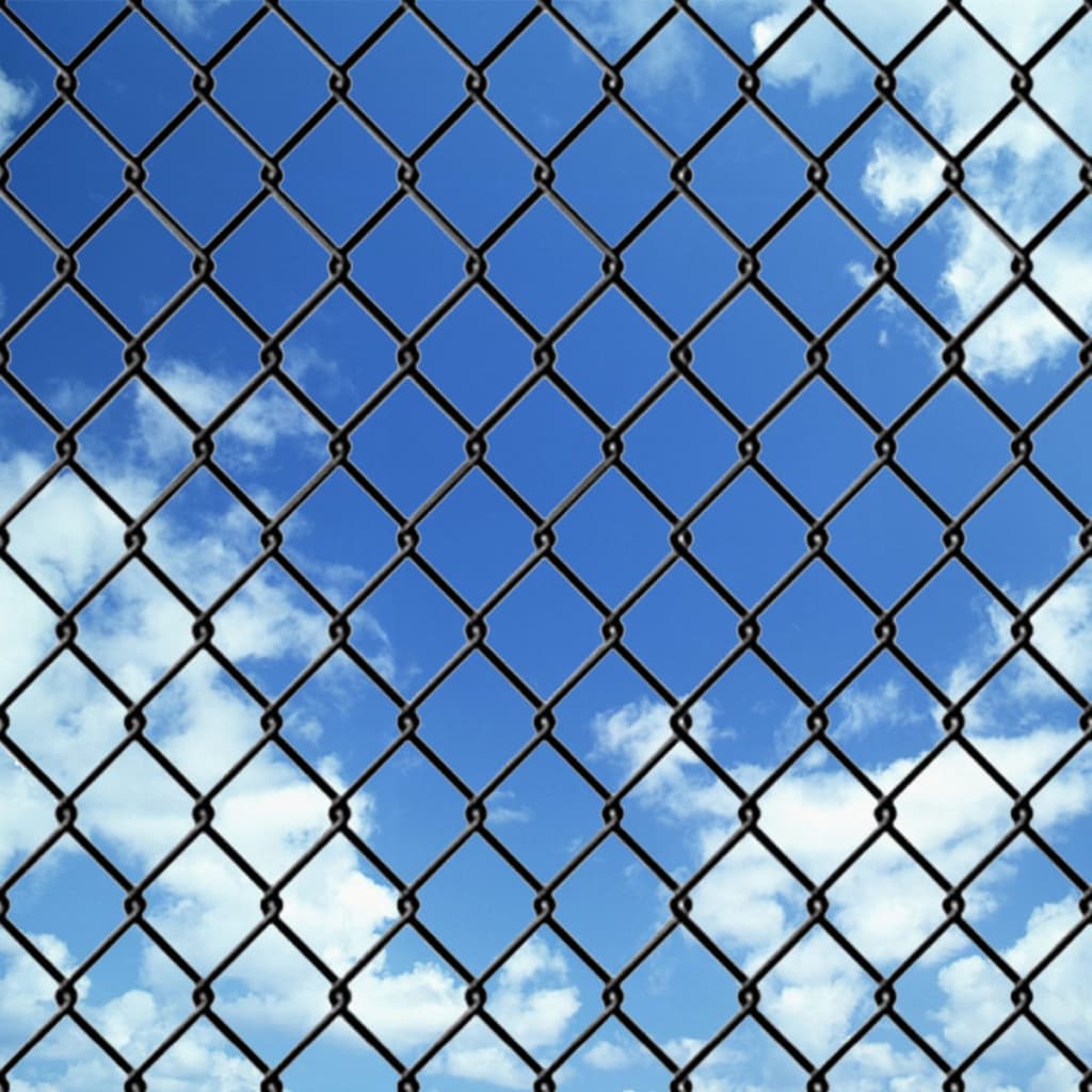 vidaXL Chain Link Fence Steel 15x1.25 m Grey