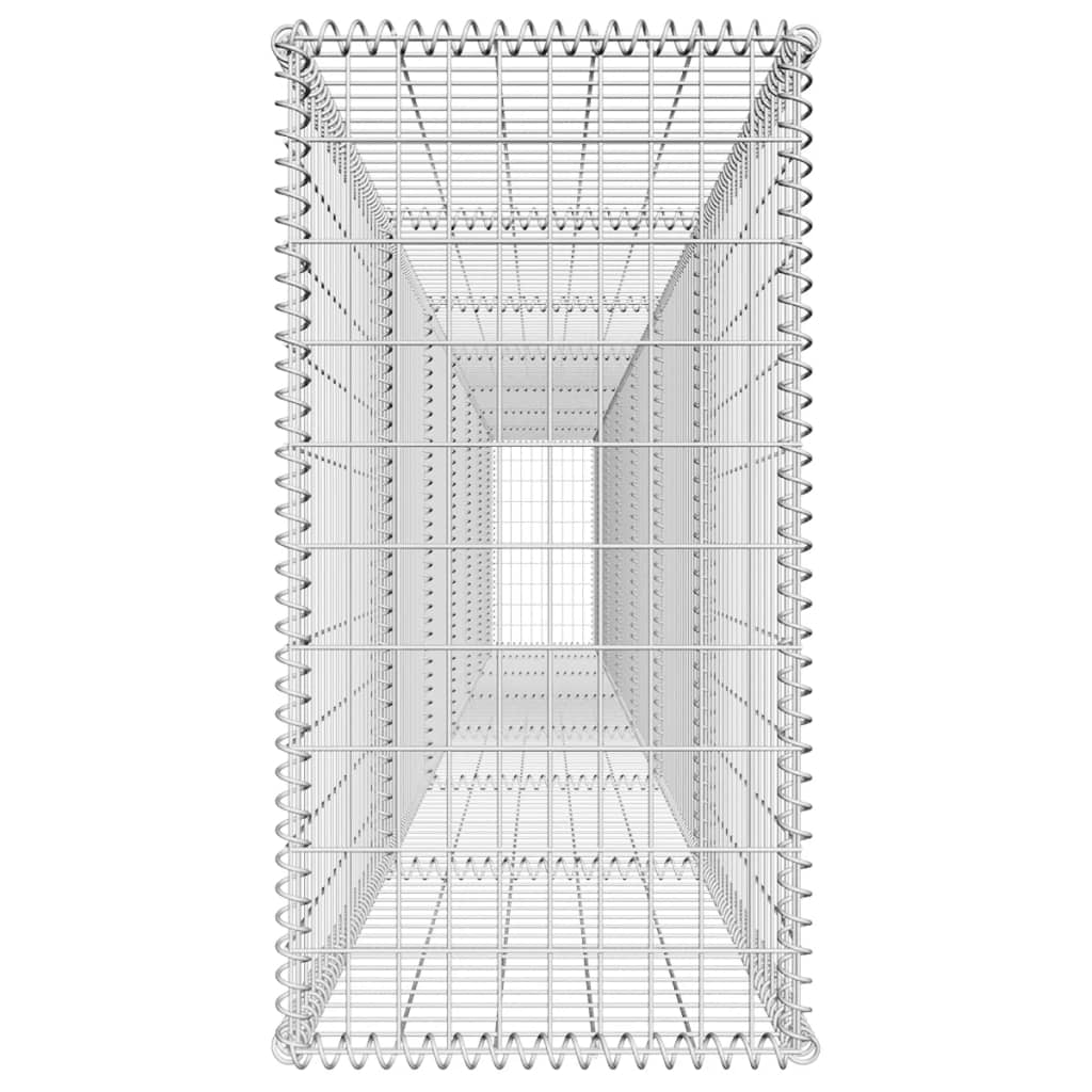 vidaXL Gabion Wall with Cover Galvanised Steel 600x50x100 cm