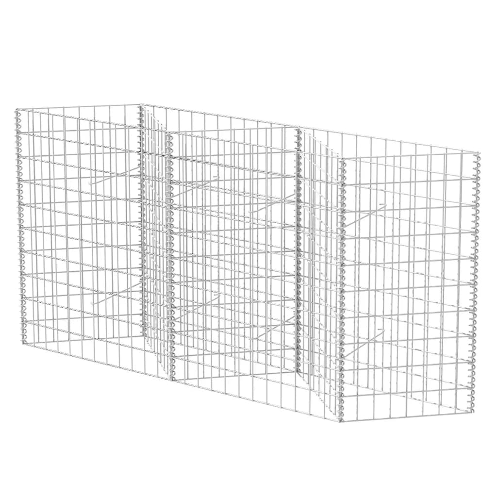 vidaXL Gabion Basket Galvanised Steel 120x30x100 cm