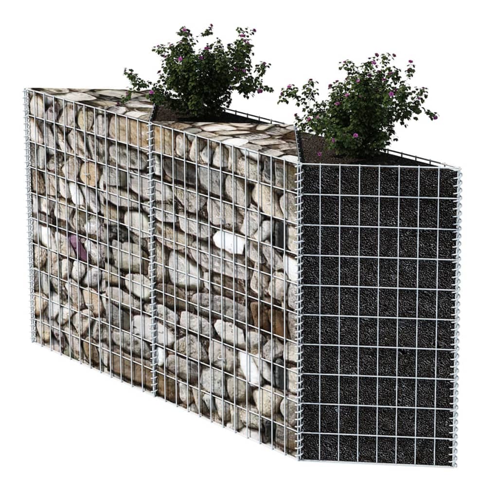 vidaXL Gabion Basket Galvanised Steel 120x30x100 cm