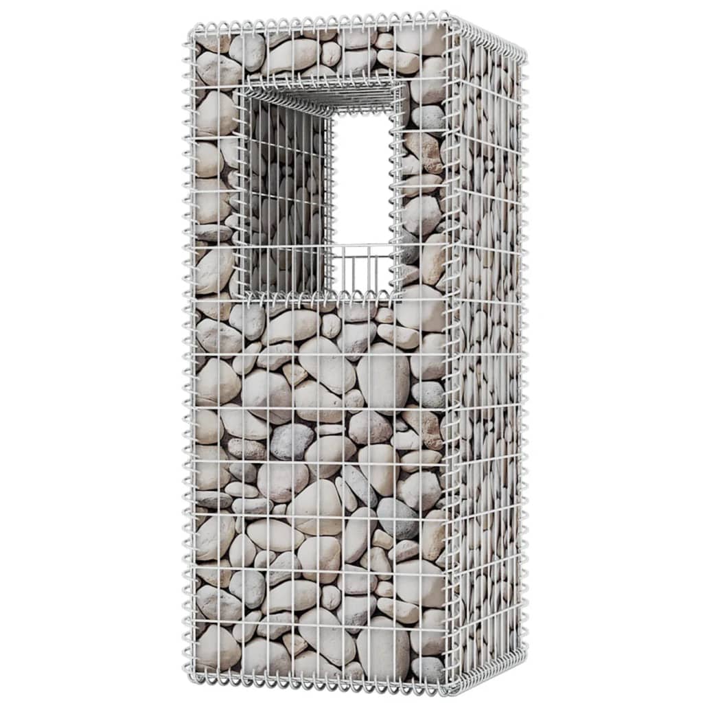 vidaXL Gabion Basket Post/Planter Steel 50x50x120 cm