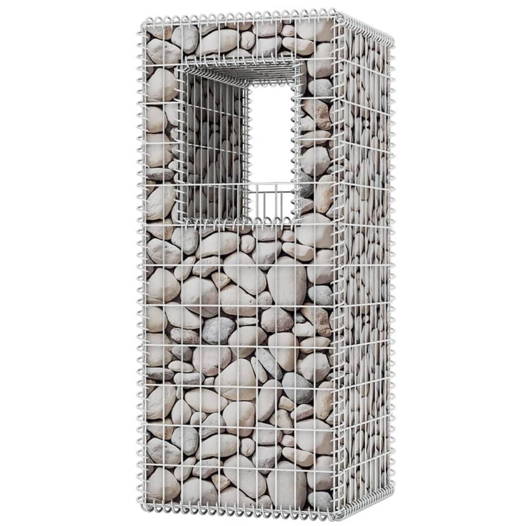 vidaXL Gabion Basket Posts/Planters 2 pcs Steel 50x50x120 cm