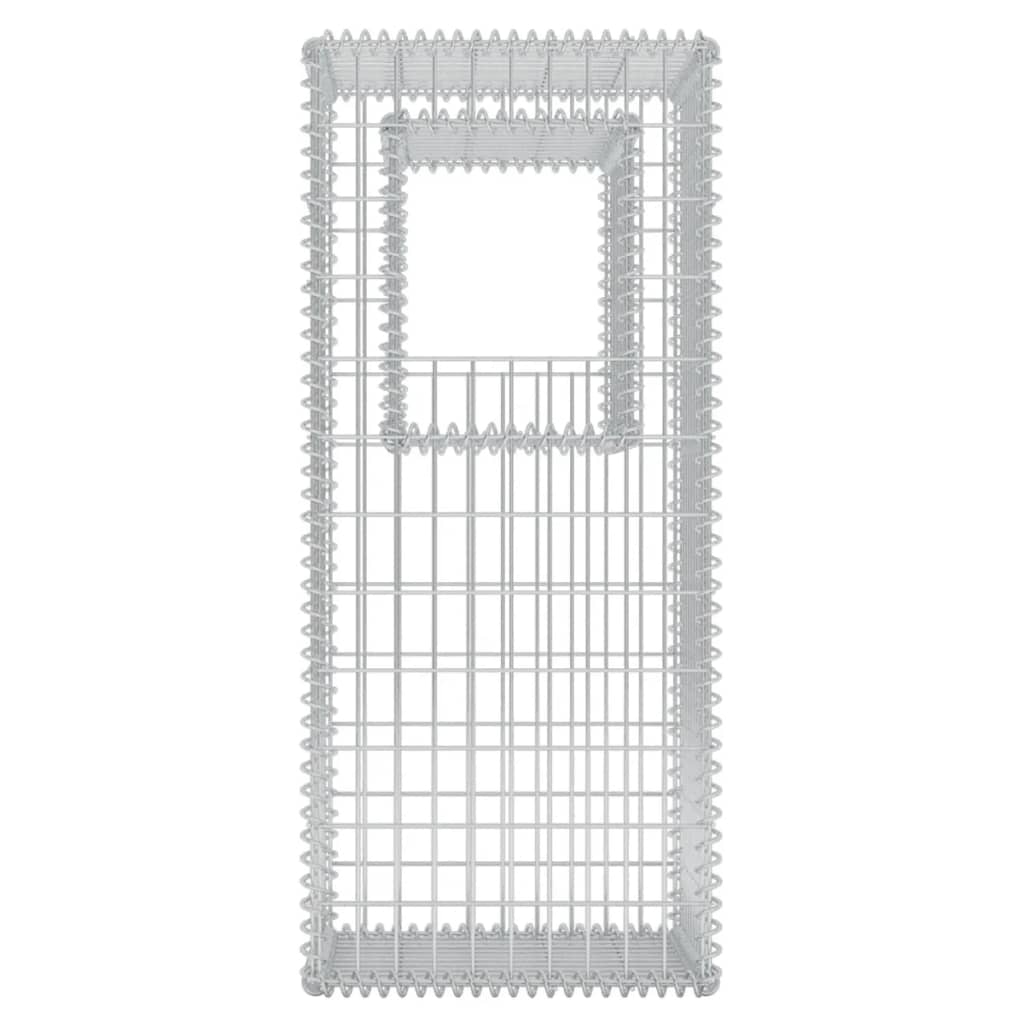 vidaXL Gabion Basket Posts/Planters 2 pcs Steel 50x50x120 cm