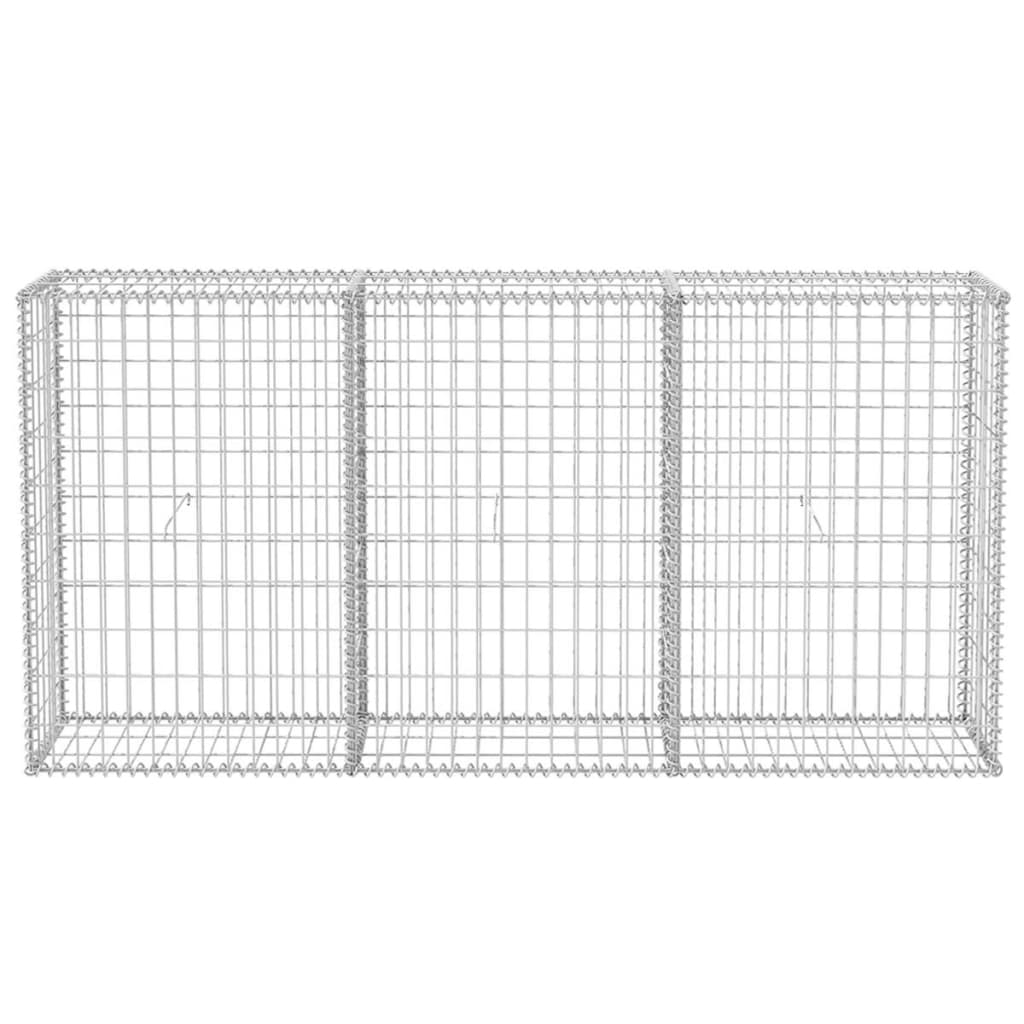 vidaXL Gabion Basket Galvanised Steel 200x30x100 cm