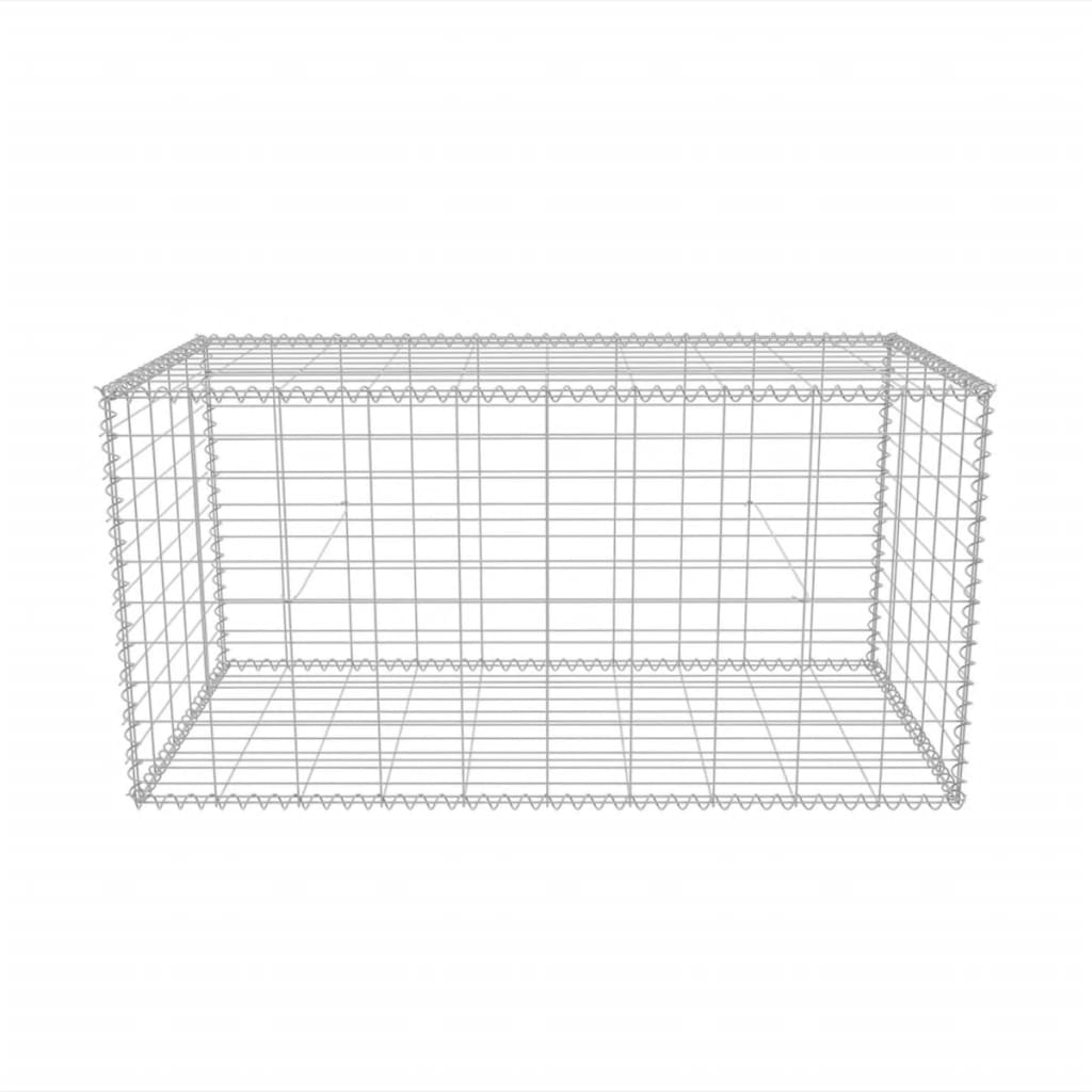 vidaXL Gabion Basket Galvanised Steel 100x50x50 cm