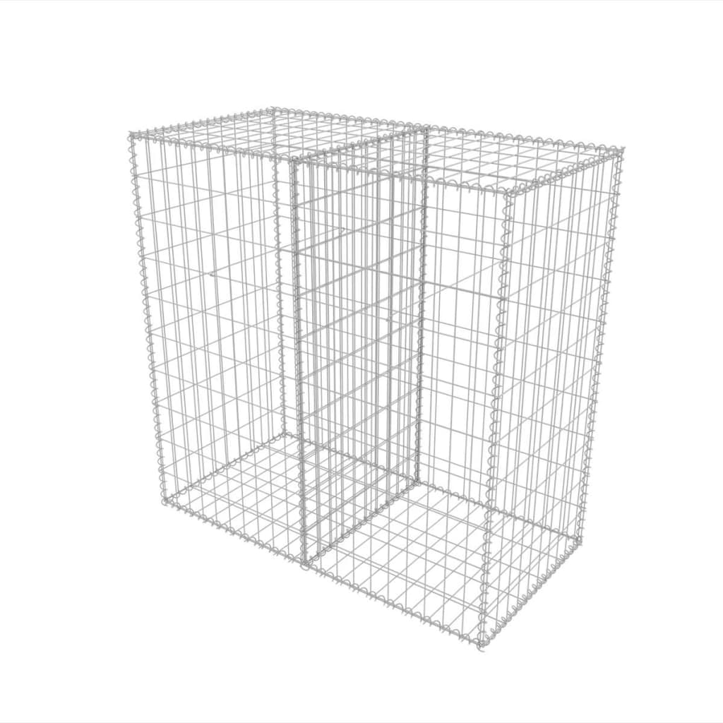 vidaXL Gabion Basket Galvanised Steel 100x50x100 cm